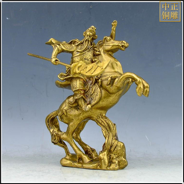 騎馬關公仿古銅器